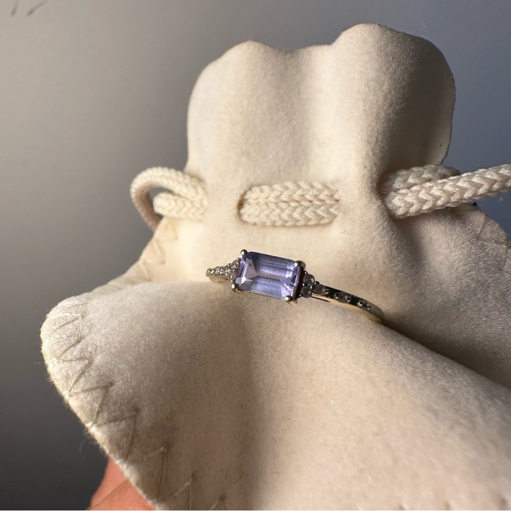 Local Eclectic - Solid Gold December Capsule Tanzanite Baguette Ring - Picture 6 of 17